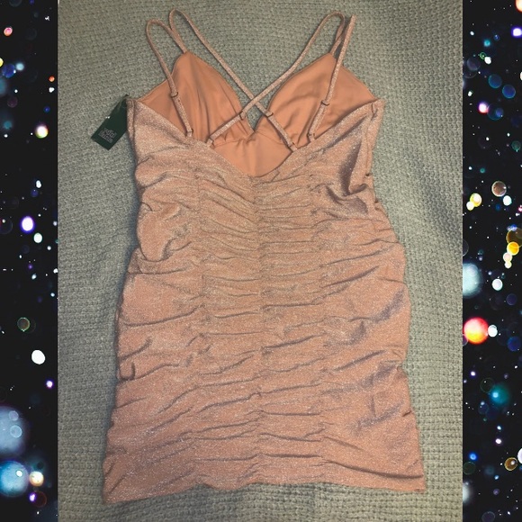 wild fable pink sparkly fitted dress size large - Picture 2 of 4